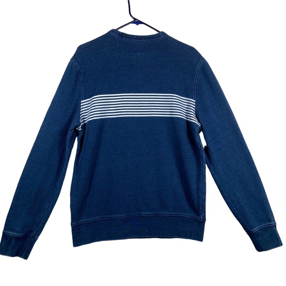 Gap Blue Long Sleeves Pull Over Stripe Sweater  Size Medium - Picture 2 of 7